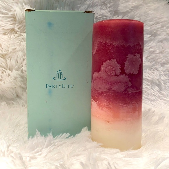 PartyLite Other - PartyLite 3x7” Ombré Pillar Candle RASPBERRY NWT